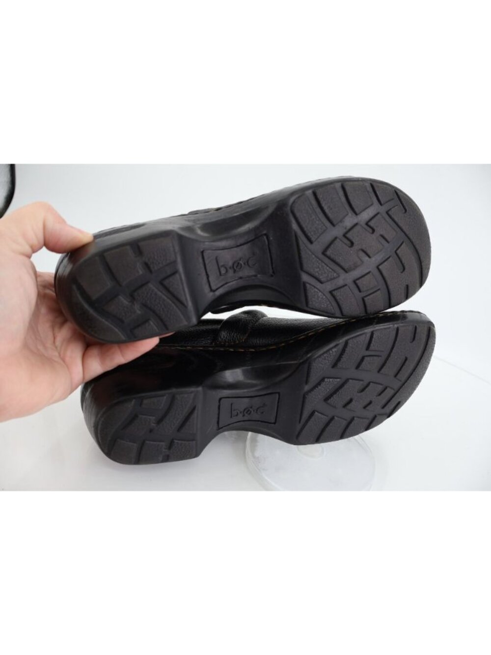 Born BOC Women's Peggy Clog Mule Size 9.5 Black Leather Slip On Comfy Shoes - Picture 9 of 14
